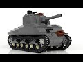 Lego Sherman Tank tutorial - from The Battle of The Bulge