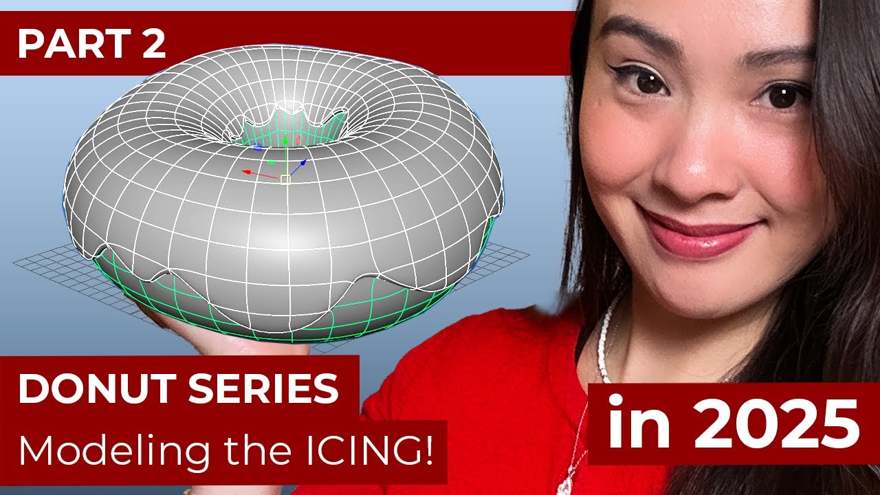 Part 2 How to Create Donut Icing in Maya 2025 Easy Beginner 3D Tutorial ...