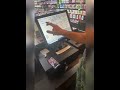 【聚客中英文零售软件案例--LA003】美国俄克拉何马州连锁便利店：聚客零售系统的收银点单和美国PAX刷卡支付流程实拍