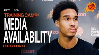 Oso Ighodaro Media Availability | Phoenix Suns Training Camp Day 5