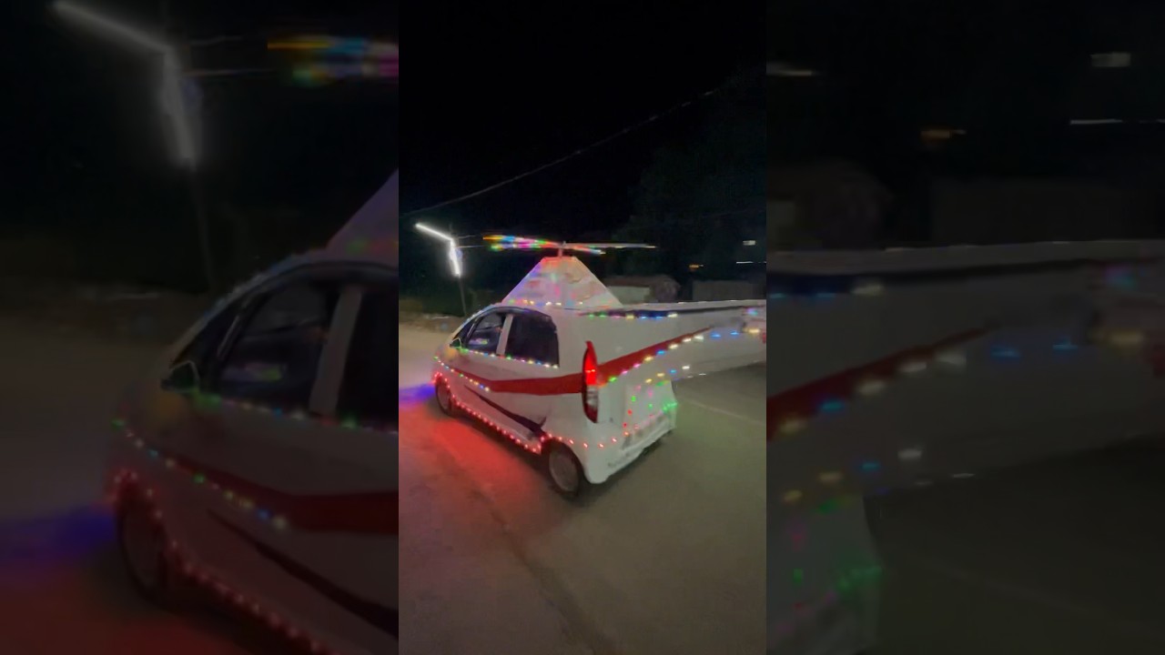 PRIVATE HELICOPTER ON ROAD🤣🤣 HELICOPTER CAR😱 