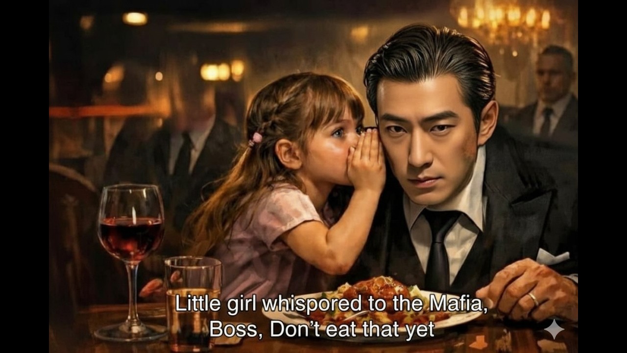 Little girl whispered to the Korean mafia boss, Don't eat that yet.