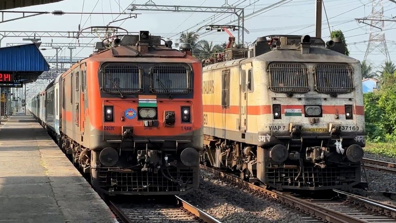 🔥[POORVA + KULIK EXPRESS] DANGEROUS 130 KMPH BACK TO BACK TRAIN | FASTEST TRI COLOUR LOCOMOTIVES