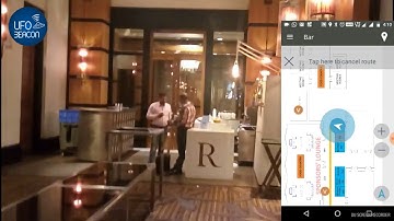 Indoor Navigation with UFO Beacons