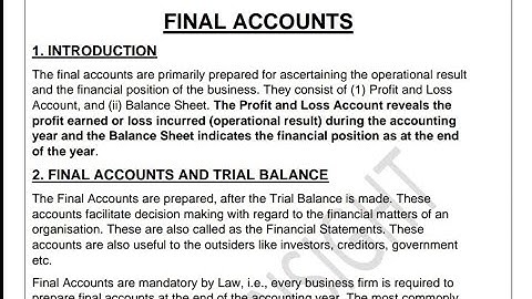 IGNOU UNIT 9 FINAL ACCOUNT I NOTES BCOC 131 FINANCIAL ACCOUNTING