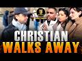 Hit &amp; Run Tactic! Christian Runs Away from Evidence | Mansur | Speakers Corner