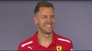 Sebastian Vettel being a Comedian for 5 minutes straight.