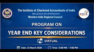 Program on Year End Key Considerations Virtual 23rd March 2026