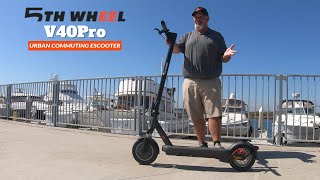 🚀 5th Wheel V40 Pro E Scooter Review | A Big Guy's Real Ride Test! 🛴 screenshot 4