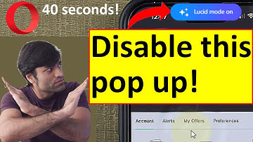 How to disable Lucid Mode pop up button