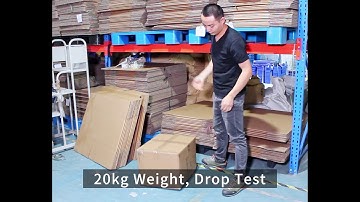 Ultra-strong Carton Packing Drop Test with 20kg Weight Load.