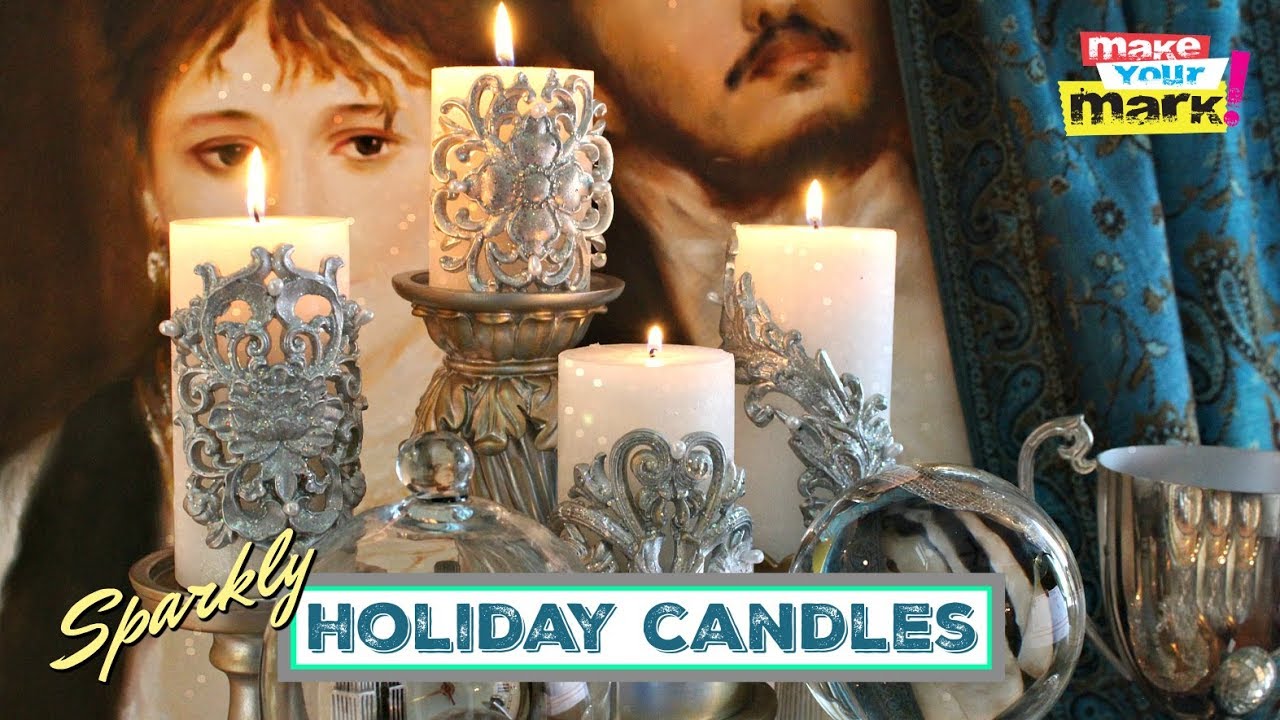 Sparkly Holiday Candles