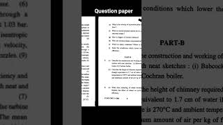 Applied thermodynamics ques paper📃of B.tech(ME)4th sem(2022) |#btech #ymca #pyq #engineeringstudents