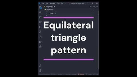 Equilateral triangle pattern of characters alphabets using python 😍🤩