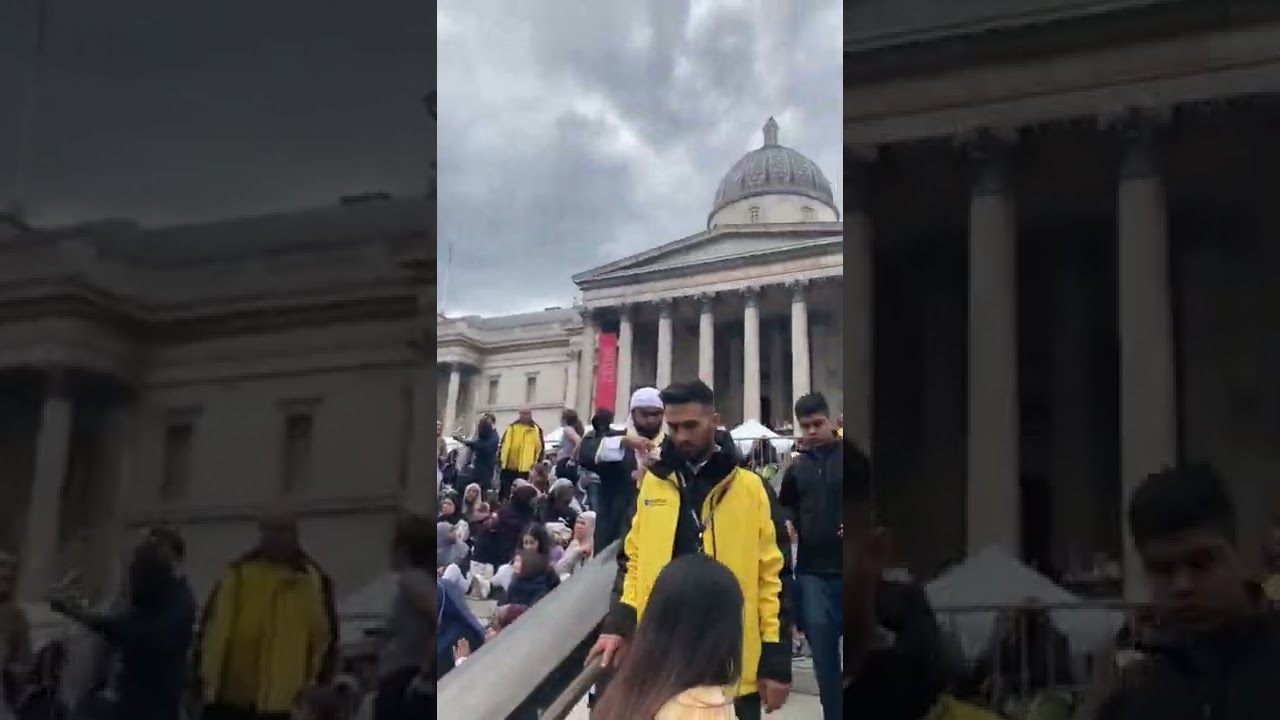 Eid Celebration at Trafalgar Square london. 