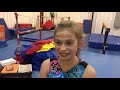 Rachel tumbles front full at planet gymnastics