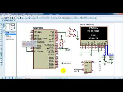 Real time clock with PIC16F877A, DS1307 and SSD1306 OLED