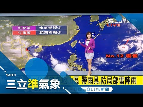 高壓影響西半部、花東地區高溫可達35度 午後各地山區需防局部雷陣雨記得外出帶雨具｜氣象主播 苑曉琬｜【三立準氣象】20180726｜三立新聞台