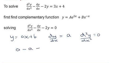 OCR Core Pure: Second order differential equations 2-2