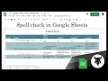 Google Sheets Beginners - Spell Check(15)