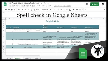Google Sheets Beginners  - Spell Check(15)