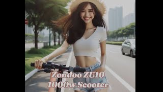 Overview and Unboxing the ZonDoo ZU10 1000W Electric Scooter Adults with Fingerprint Unlock and APP