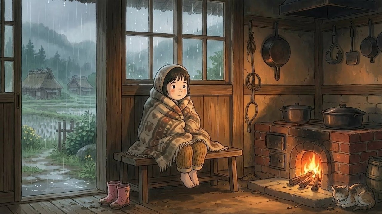 CHIA’s Garden – Rainy Day Drumming (雨の日のドラム遊び)  Cozy Lofi Piano & Countryside Childhood