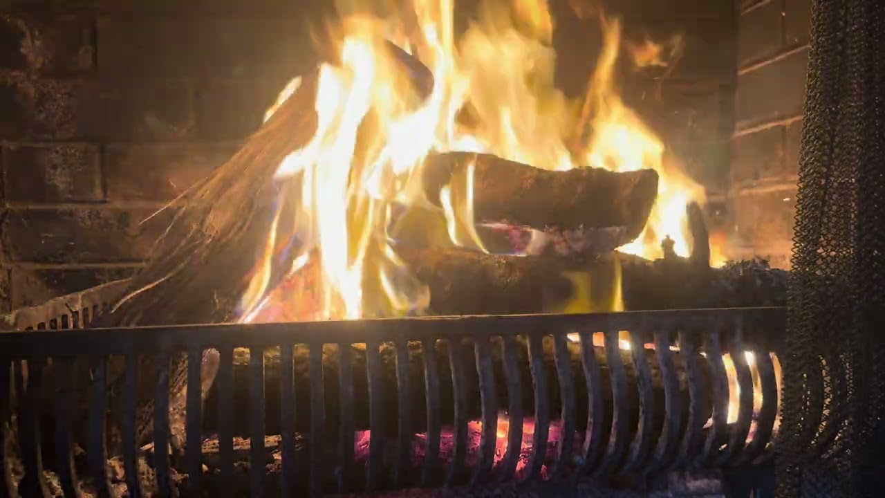 Relaxing Burn Fireplace Peaceful No Sound