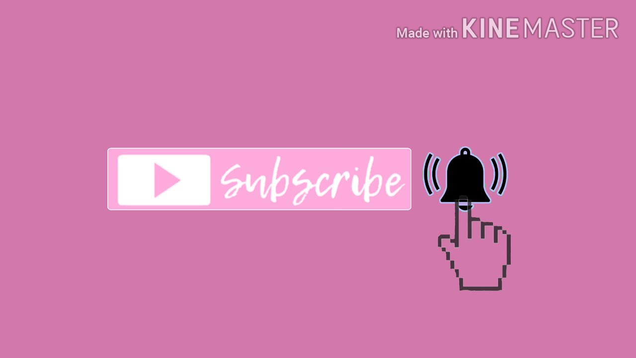 Pink Screen Subscription Button Pink | Free Download | Kinemaster | Shi'sTV