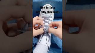 How to tie a butterfly shape shoe lace | shoe craft