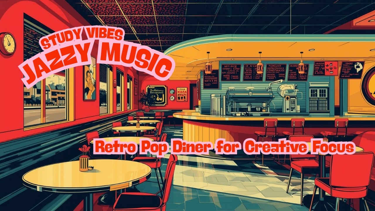 Study Vibes | 思考が躍る、レトロ・ポップ・ダイナーBGM | Study, Relax, Focus Jazz