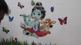 How to apply wall stickers on the wall || Rawpockets DIY || Lord Krishna screenshot 4