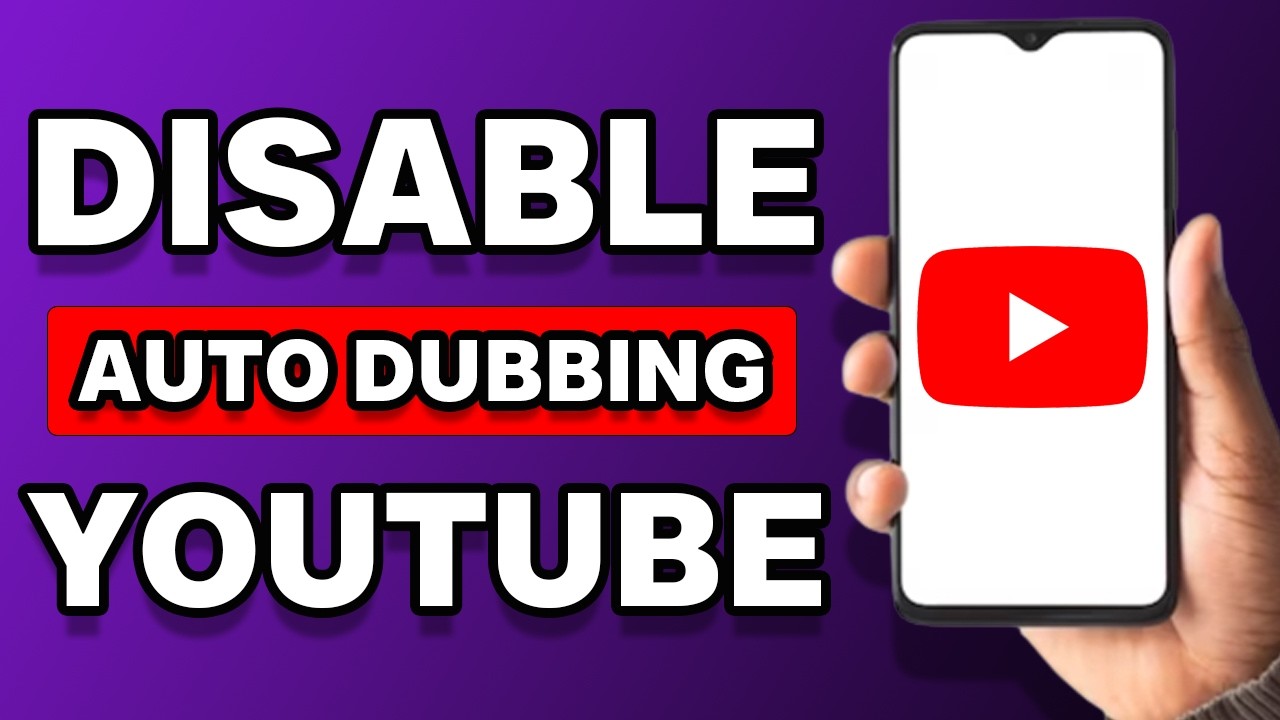 How To Turn Off Auto Dubbing On YouTube - YouTube