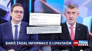 Udělejte mi podklady na toho zm*da, žádal Babiš složku na Lipavského. Poslal mail, kam neměl