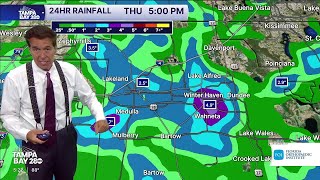 Latest forecast as high temperatures are expected to be in the low 90s
