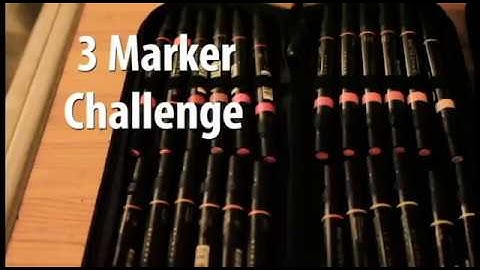 3 Marker Challenge with Prismacolors