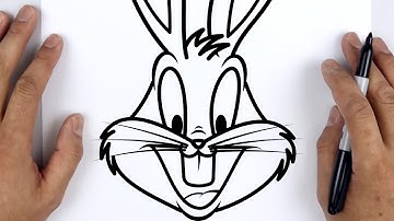 HOW TO DRAW BUGS BUNNY | Space Jam (Looney Tunes) - Easy Step By Step Tutorial For Beginners