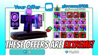 What Do People Trade For Signed DJ TV MAN! (Toilet Tower Defense)