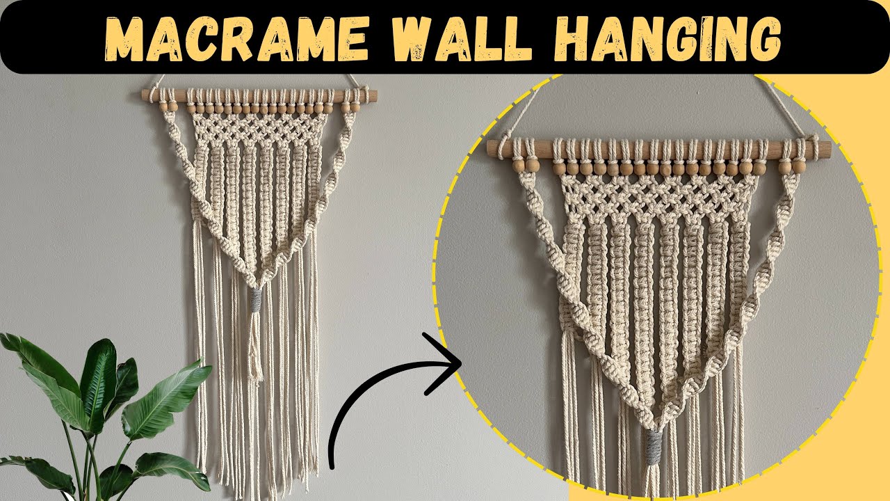HOW TO MAKE MACRAME WALL HANGING WITH BEADS | STEP BY STEP MACRAME ...