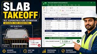 RCC Superstructure Estimation | Slab Quantity Takeoff Tutorial #civilengineering #trending  #viral