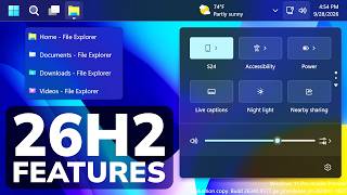 New Windows 11 26H2 Features – New Taskbar, Start Menu, Quick Settings Phone (How to Enable) Update