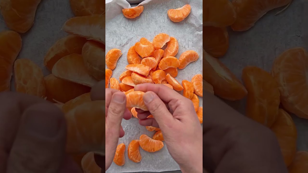 Orange Sorbet Only 1 Ingredient In A Blender Healthydessert