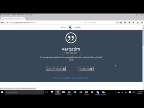 How to Install and Set Up Verbatim (Paperless Debate)