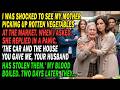 Shocked To Find My Mom At The Market🏪 My Husband Conned Her, Stealing Her House🏠 And Car🚗 T