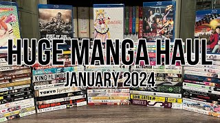 HUGE Manga & Anime Haul (80+ Volumes) - January 2024 Purchases & Reads
