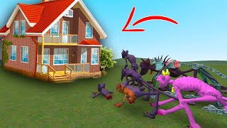 Poppy Playtime Chapter 3 and CatNap are attacking the house in Garry's Mod!