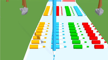 Crayon Rush 3D ​- All Levels Gameplay Android, iOS (Levels 1-3)