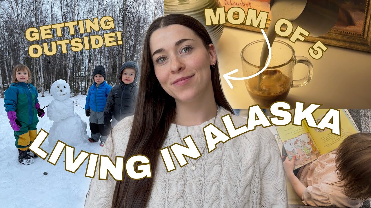 Full Winter Day Living In Alaska With 4 Kids UNDER 4 & A TEEN | Solo Parenting Vlog
