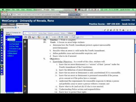 WebCampus Tutorial