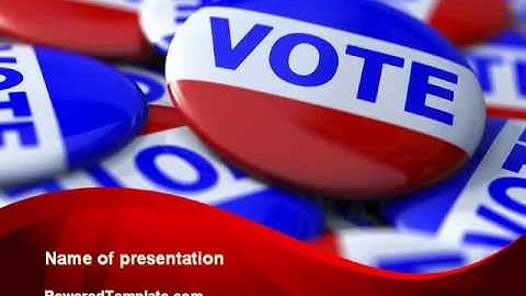 Vote Badges PowerPoint Template by PoweredTemplate.com